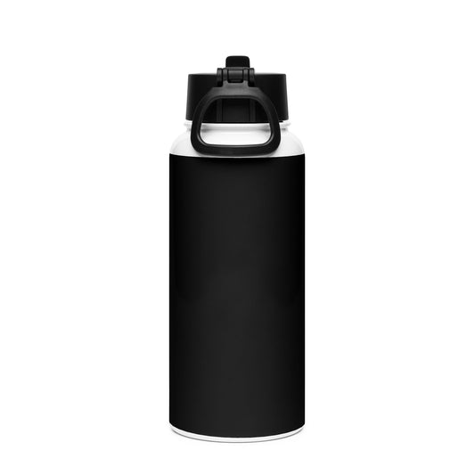 Chef Stef Stainless Steel Water Bottle with a straw lid